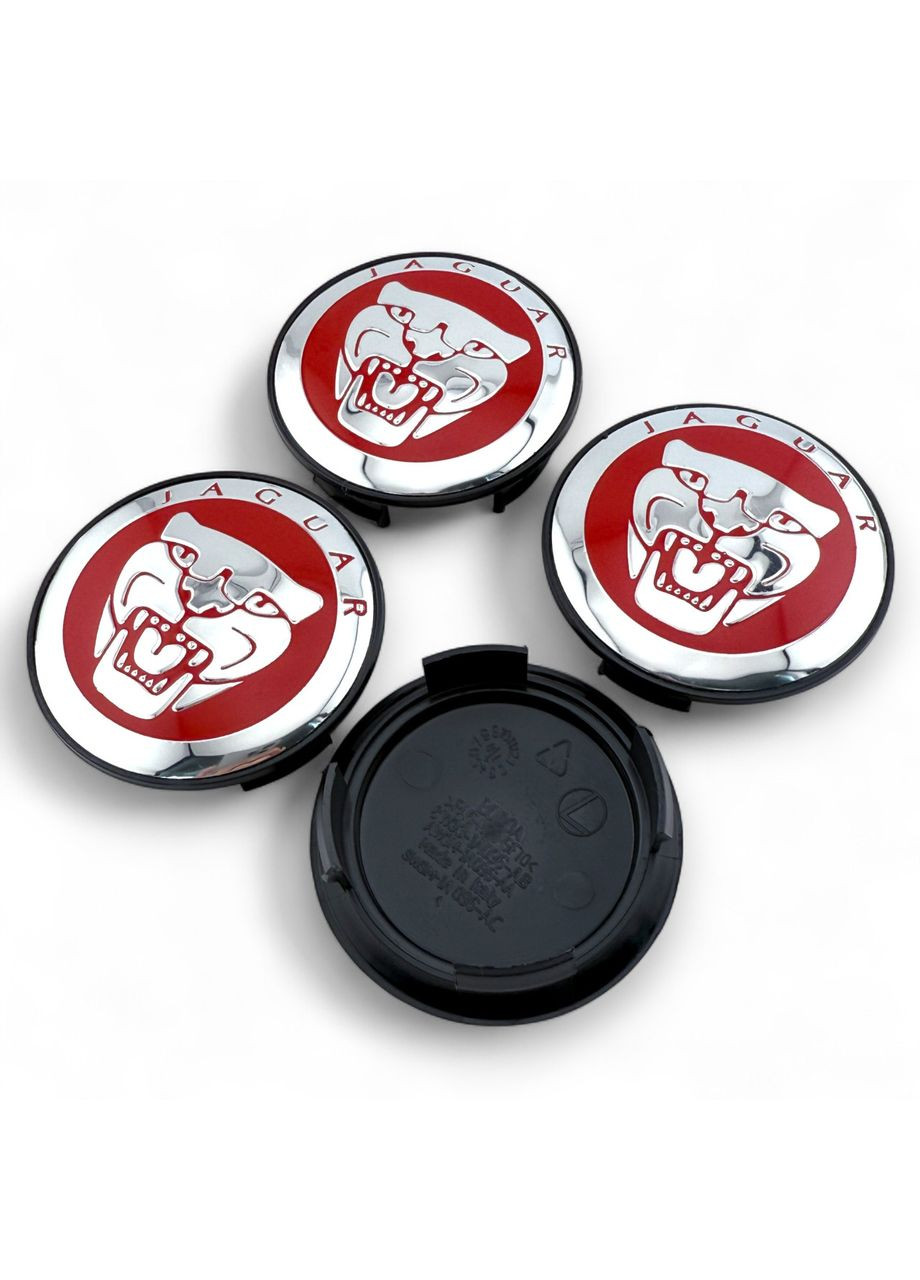 Колпачки в диски Ягуар для дисков 59/50 мм. Красные (4 шт.) Jaguar (354698561)