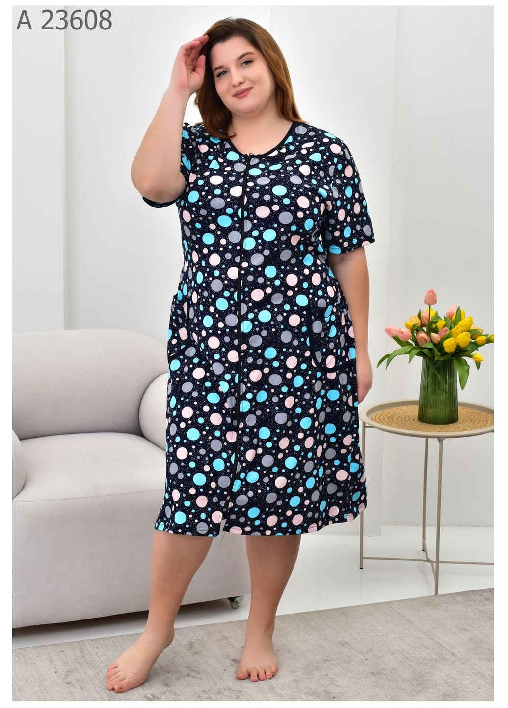 Халат женский большого размера SK (325127418)