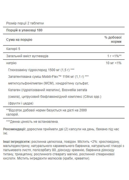 Глюкозамін Хондроїтин МСМ потрійної сили 90 капсул для суглобів хондропротектори для здоров'я суглобів Puritans Pride (368977147)