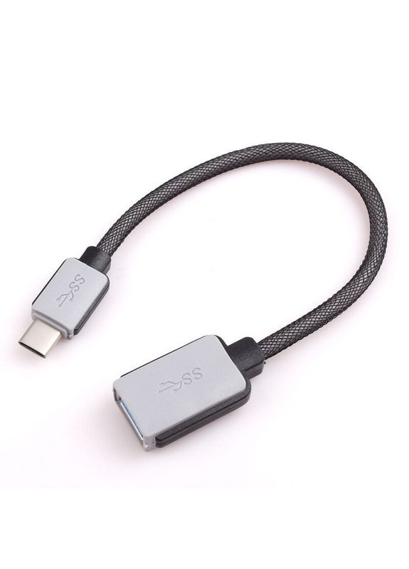 Перехідник USB 3.1 Type-C --> USB (OTG) OEM, кабель 0.2м, оплетення China (355873476)