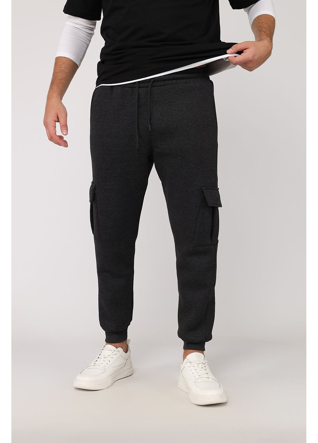 Штани спортивні чоловічі колір темно-сірий ЦБ-00282057 Yuki (361855570)