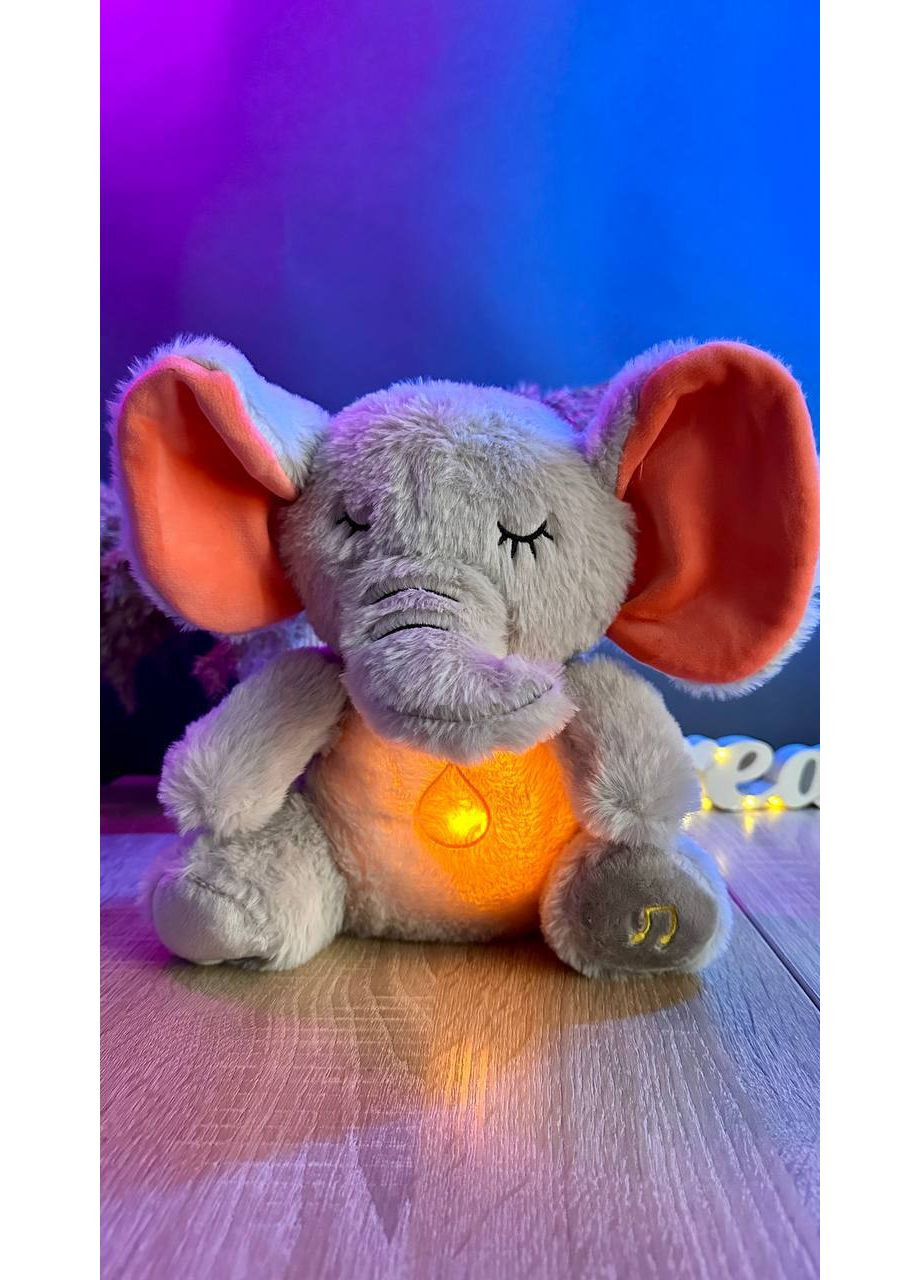 Интерактивная игрушка ночник для сна"Слоник" сплюшка для сна мягкая игрушка WToys 171161 (362135670)