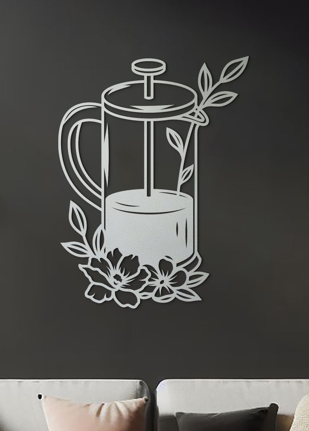 Современная картина на кухню, деревянный декор для дома "Заварщик", декоративное панно 35х28 см Woodyard (292013289)