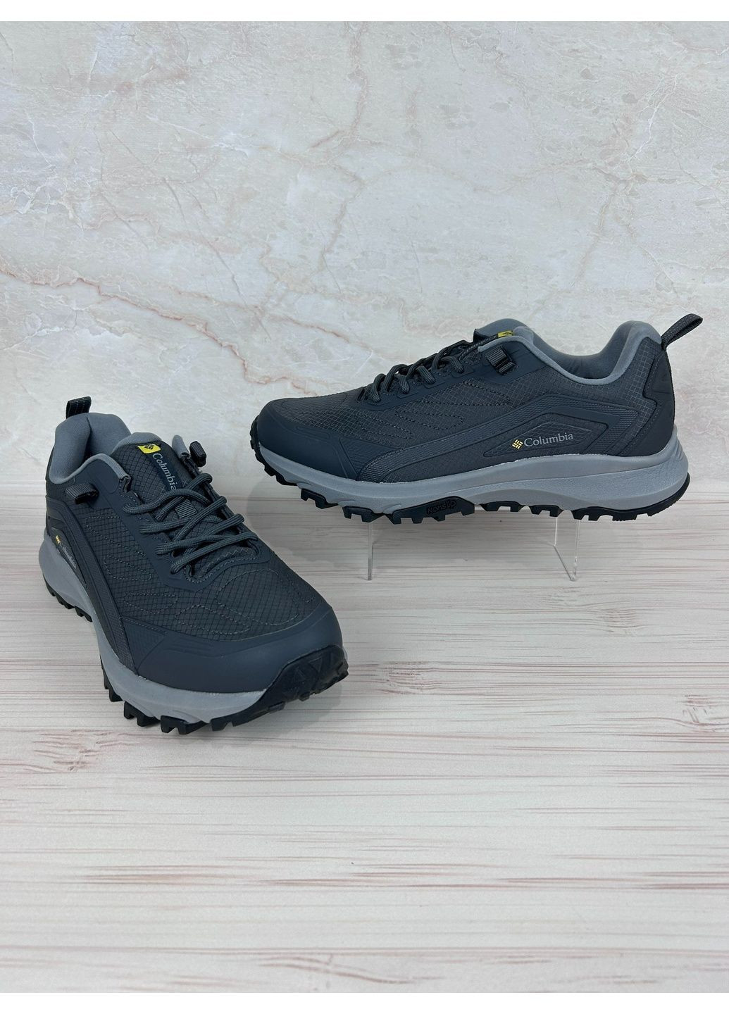 Сірі Осінні кросівки з текстилю для чоловіків No Brand