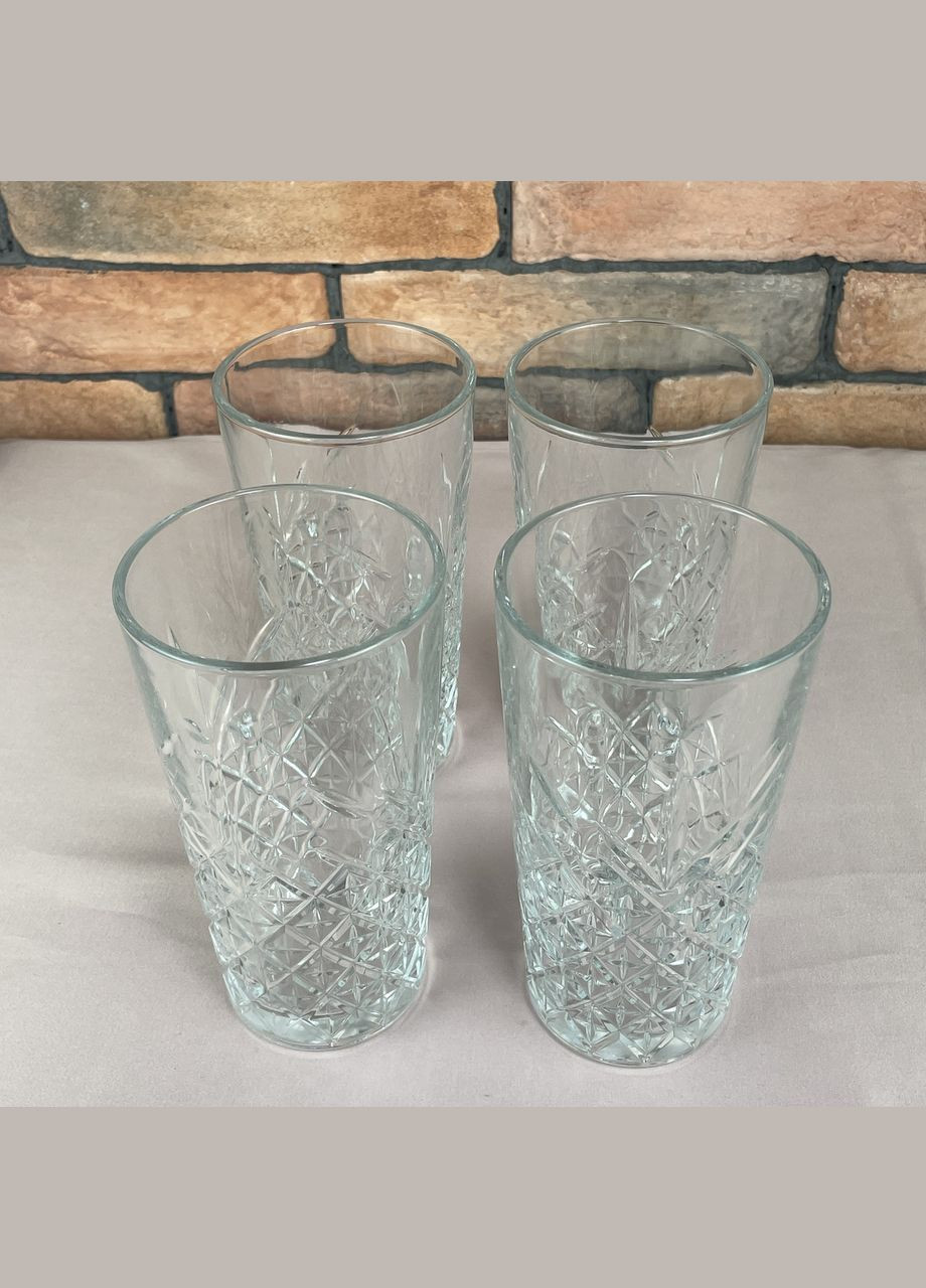 Набір високих стаканів для напоїв та коктейлів з 4 шт Timeless 470 мл ПУ 520055 Pasabahce (302312038)