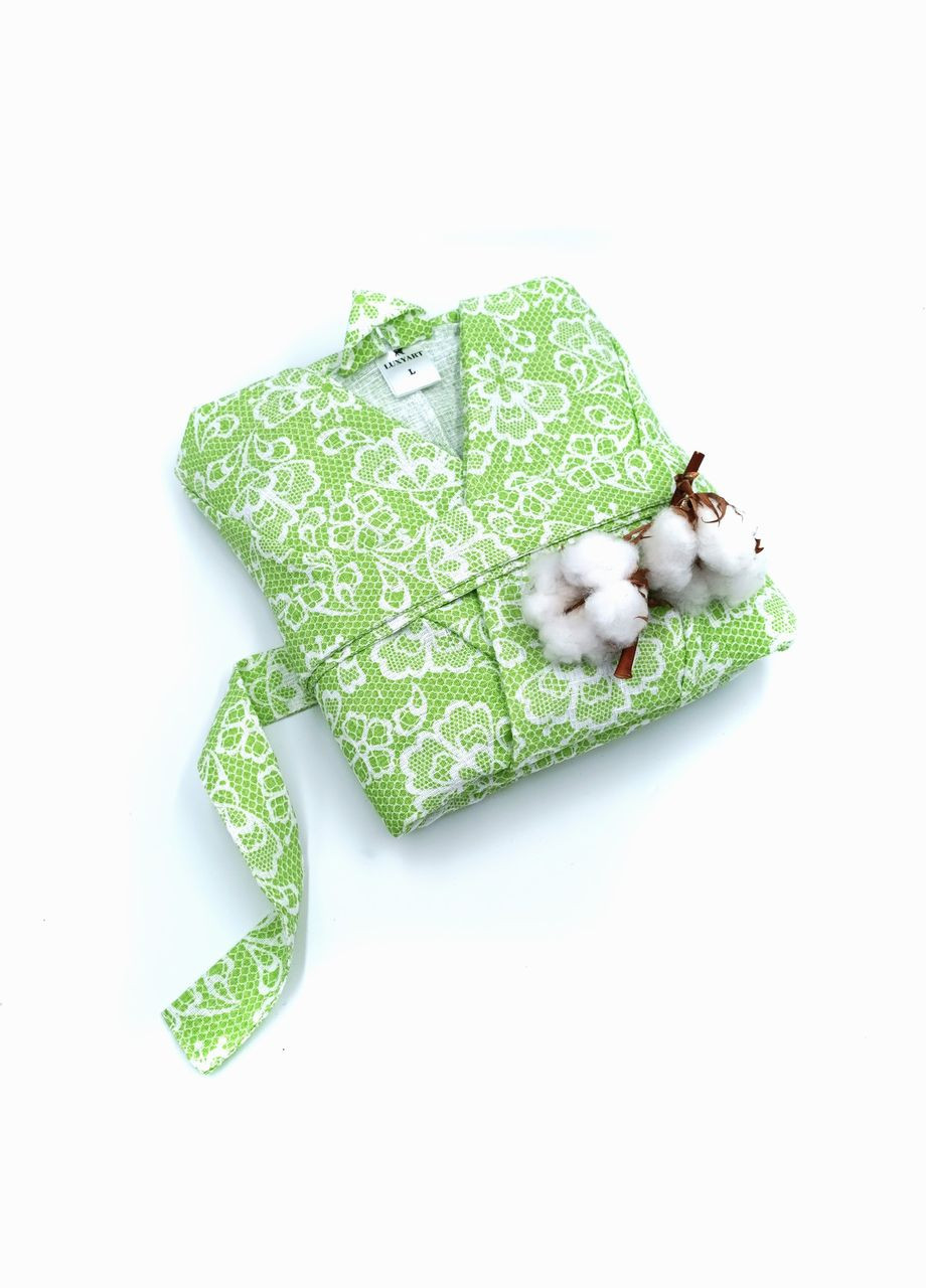 Вафельний халат Кімоно розмір (50-52) L 100% бавовна (LS-4373) Luxyart (302673693)