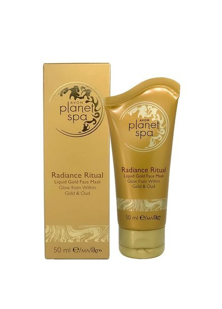 Маска — плівка для обличчя з мерехтливим ефектом і ароматом дерев уд «Сяйво золота» 50 мл Avon (367622503)