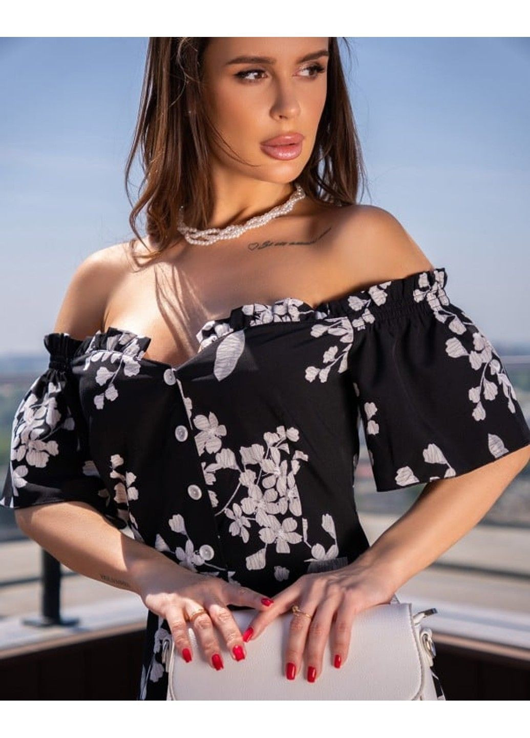 Чорна повсякденний сукні sa-537 чорний ISSA PLUS