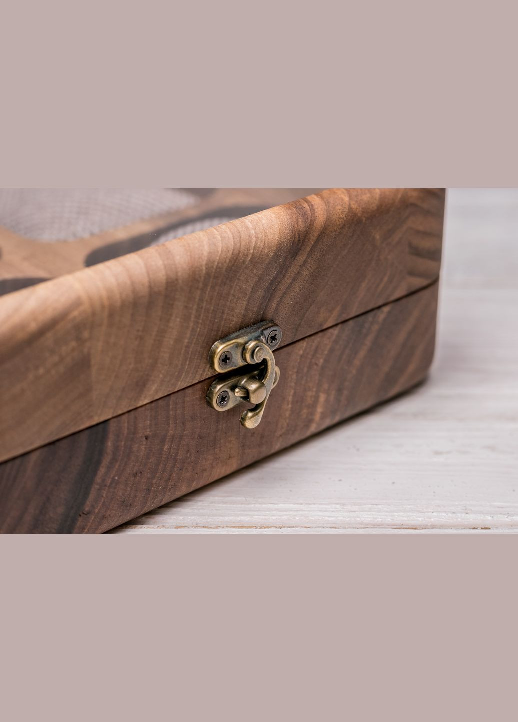 Цельная шкатулка для четырех часов со стеклянной крышкой EcoWalnut (295291906)