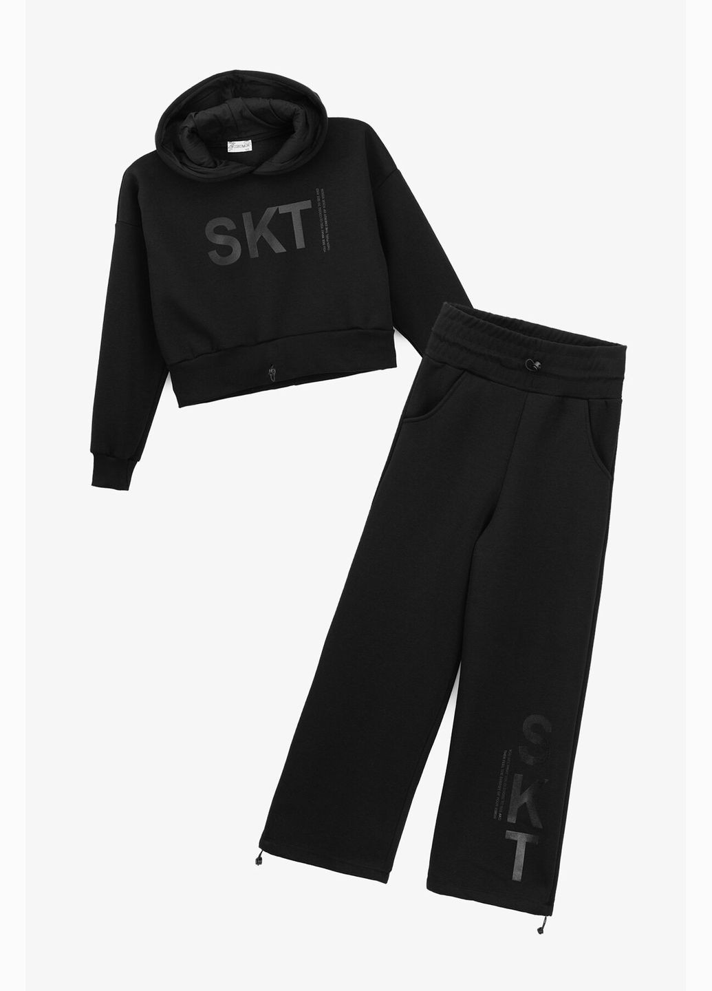 Костюм худи+штаны для девочки 241141 146 см Черный (2000990714923W) shop (2000990714923) Benini (361498331)