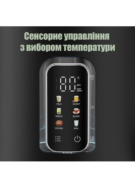 Электрочайник KTL-303 1.5 л черный QUIN (365680556)