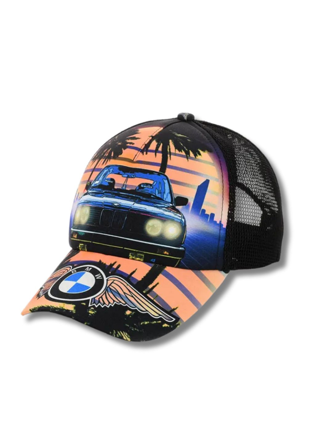 Летняя кепка с сеткой БМВ / BMW No Brand Кепка із сіткою та принтом (334673759)
