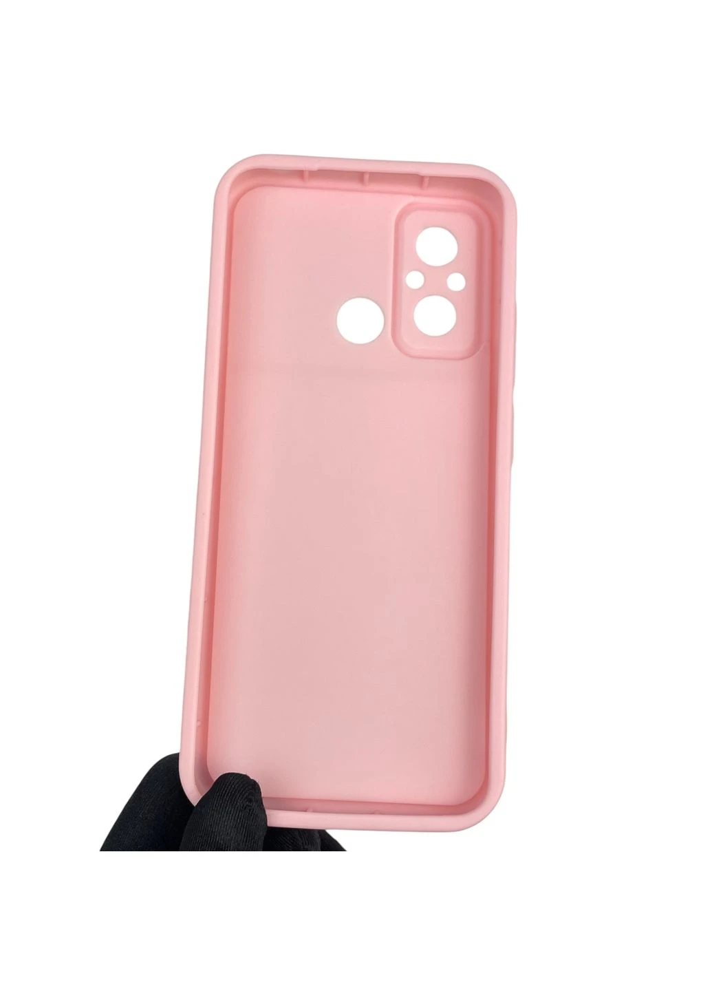 Чохол силіконовий оригінальний Soft Touch з 3D принтом милий ведмедик для Poco C55 рожевий (Повний захист камери) Xiaomi (377093894)