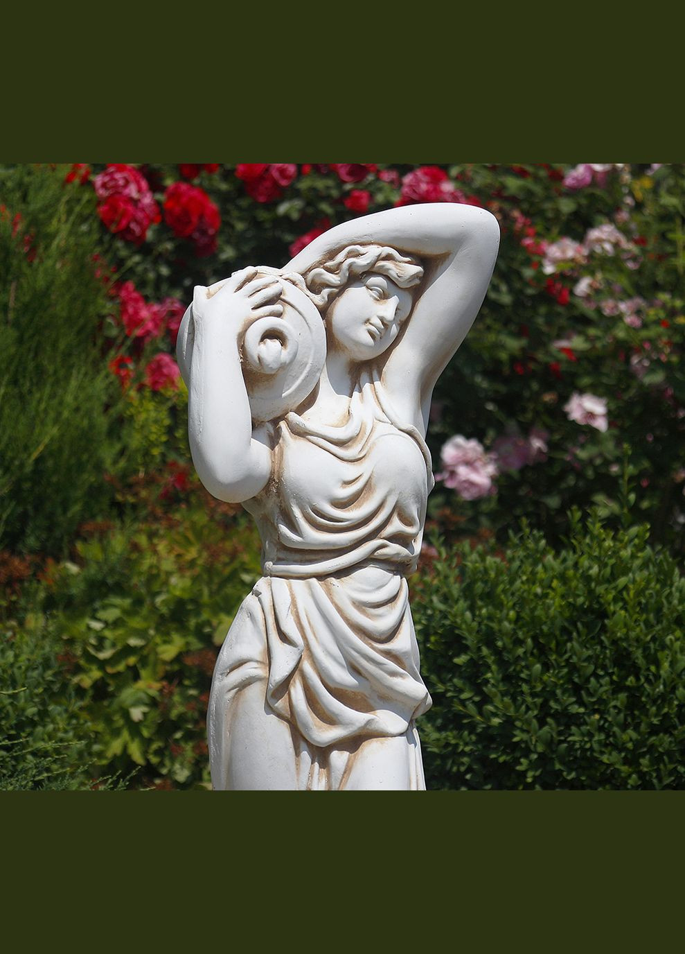 Садова скульптура Дама зі глечиком 84х23х29 см (ССП00884 Крем) Гранд Презент (284419162)