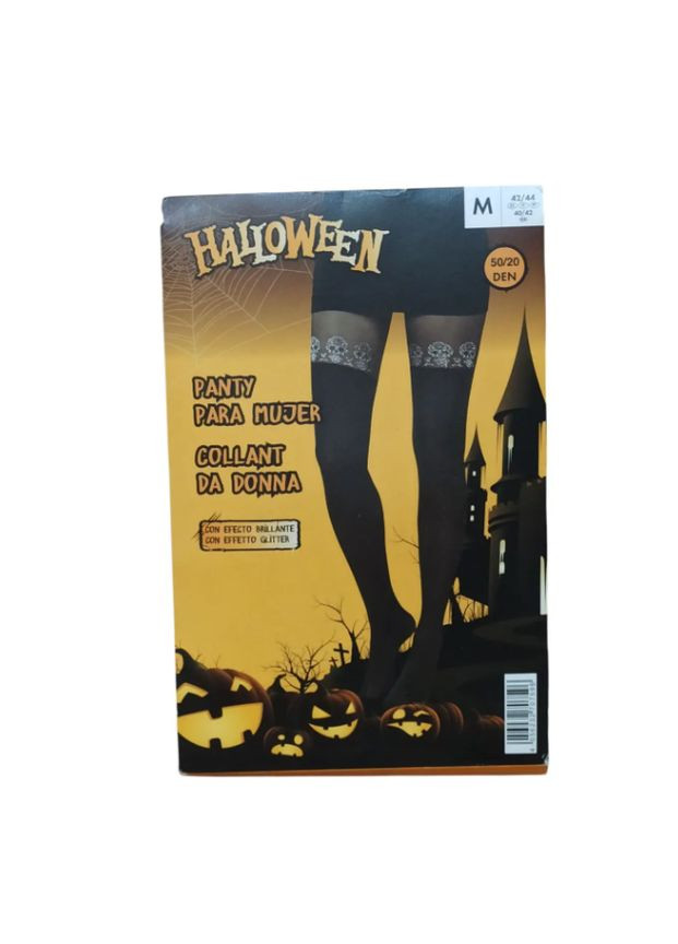 Колготки на Хэллоуин с черепами 20-50 den М черно-белый Jannet Колготки (360520488)