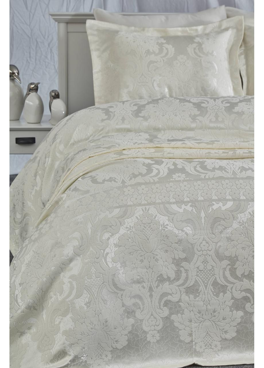 Покривало жакард із наволочками - Armada krem кремовий євро 250*260 Dantela Vita (303499619)