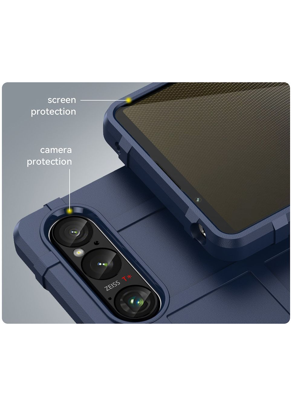 Чохол Rugged Shield для Sony Xperia 1 VI Navy Blue Lenuo (361902864)