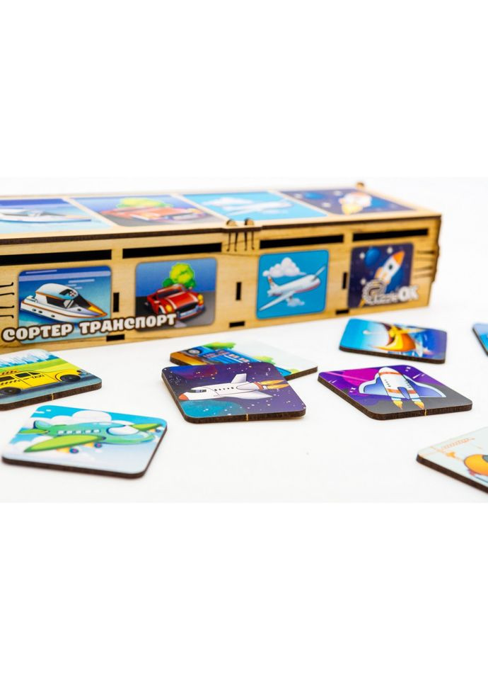 Детский Сортер Монтессори "Транспорт" Puz-34043 PuzzleOK (337579572)