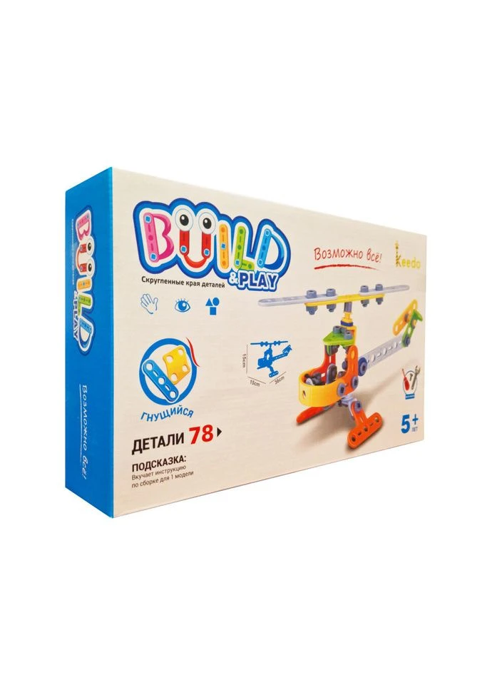 Конструктор Build&Play "Вертоліт" J-7710, 78 елементів J-7710 Hanye (392268723)