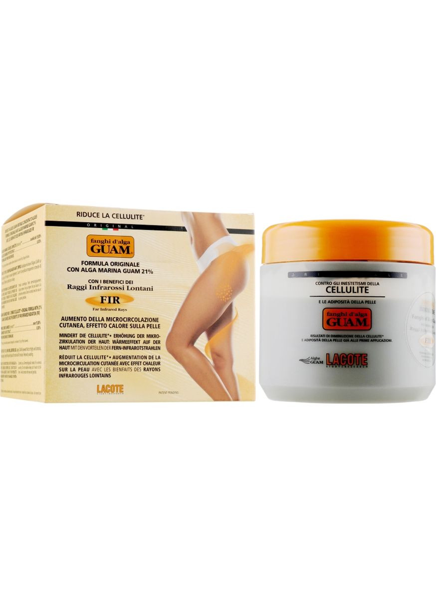 Антицеллюлитная разогревающая маска с микрокристаллами турмалина FIR Body Mask 500g (614669-32473) Guam (368607037)