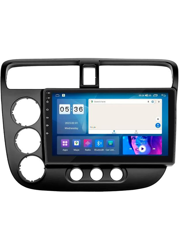 Штатная магнитола для Honda Civic VII 2000-2003 экран 9" 4/64Gb CarPlay 4G Wi-Fi GPS Prime 5шт Lesko (336195794)