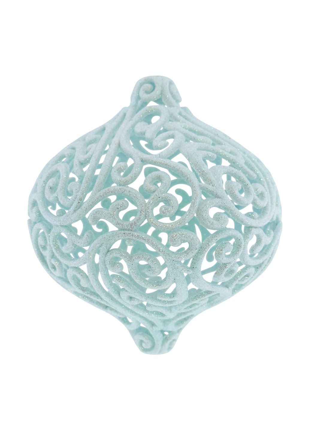 Елочное украшение Ажурный волчок большой белый 10х10х10,5 см MIS LT (365627137)