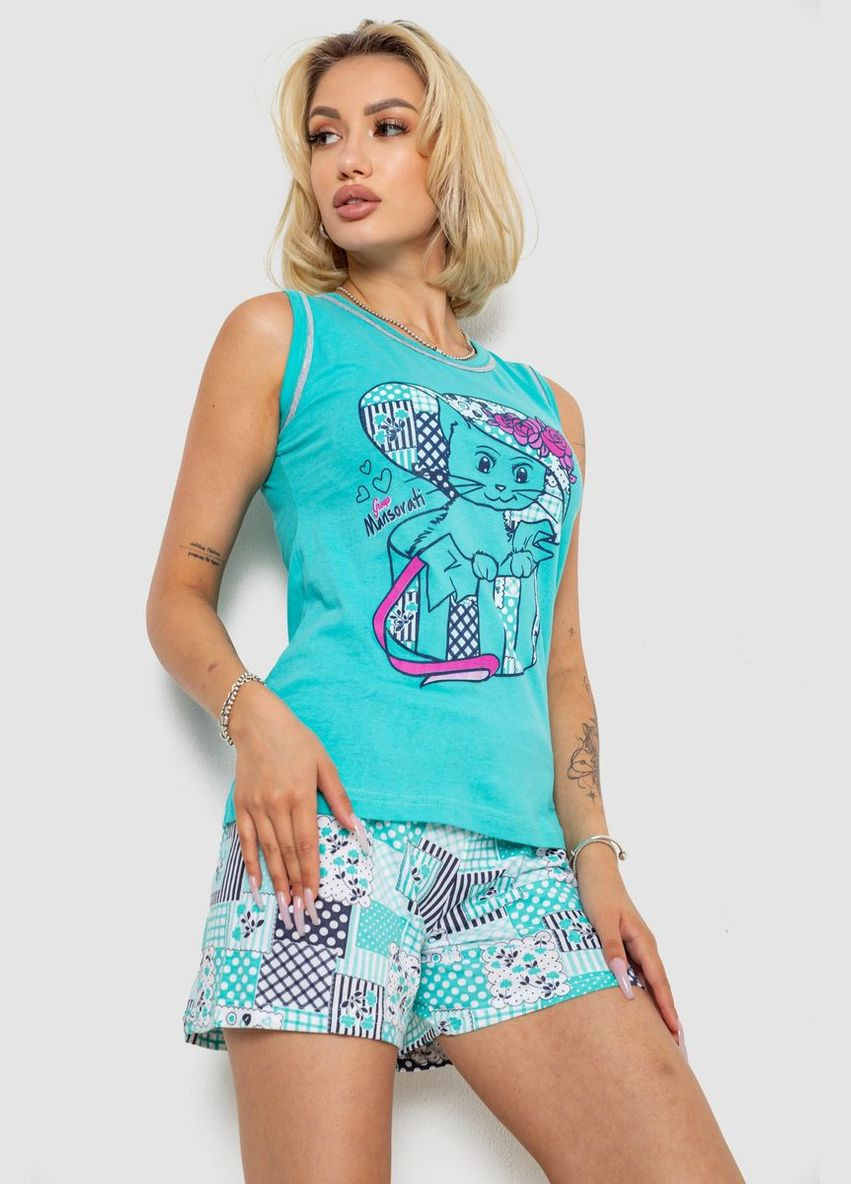 Бірюзова піжама жіноча Ager 243R03676