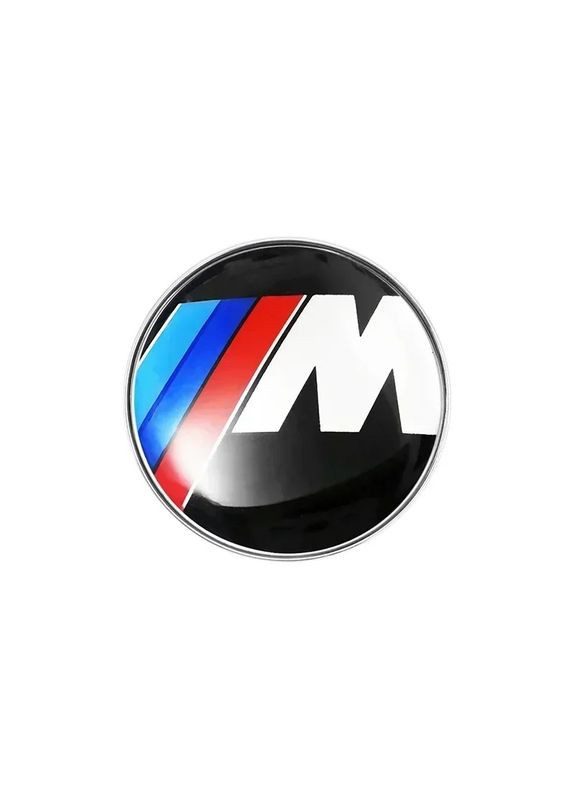 Емблема капота M Performance 82мм пластик+метал (на 2 штифтах) OEM 51148132375 BMW (369610087)