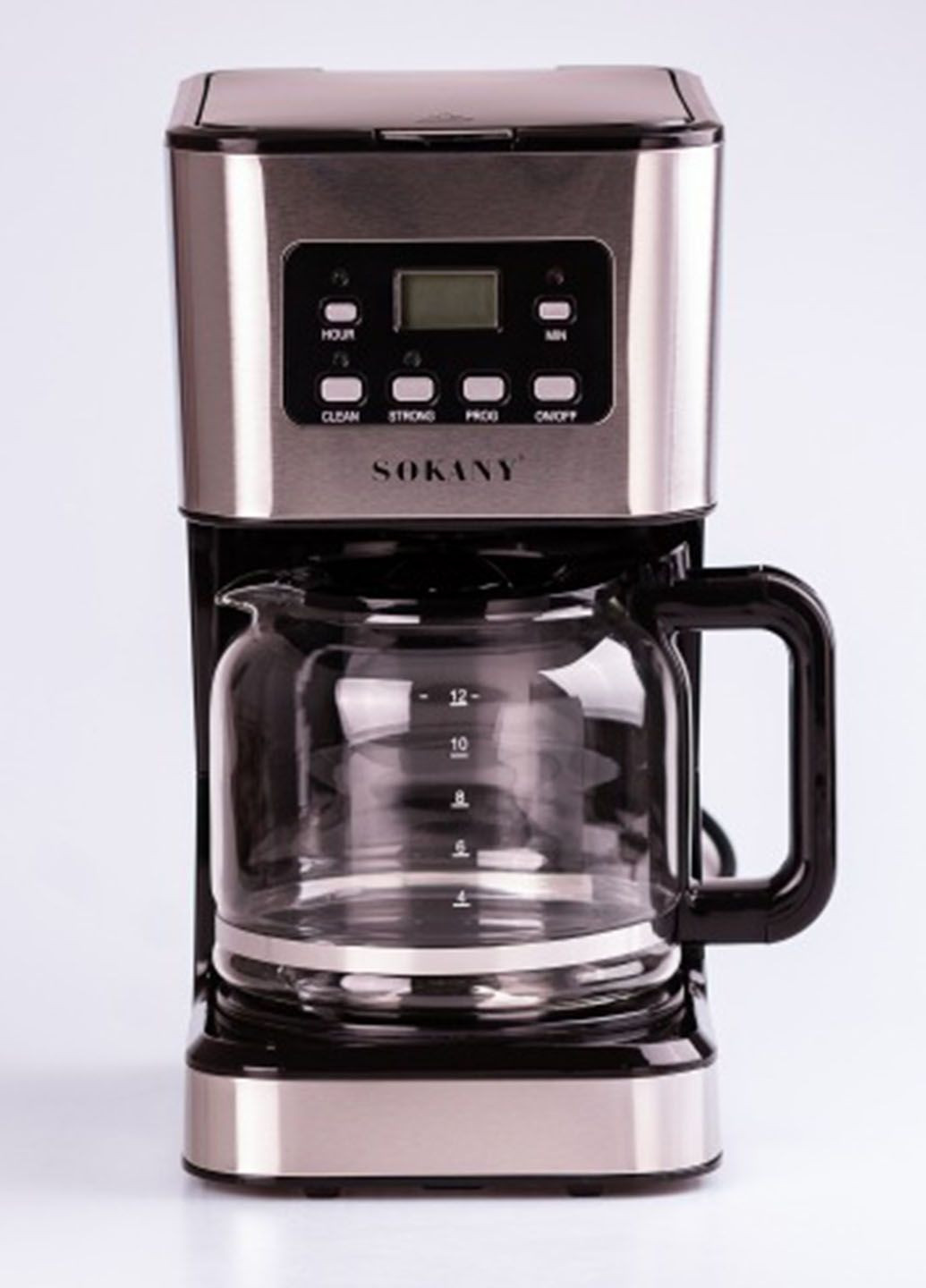 Кофеварка капельная на 12 чашек с подогревом кофейника 1,5 л 950 Вт Sokany cm-121e (282841484)