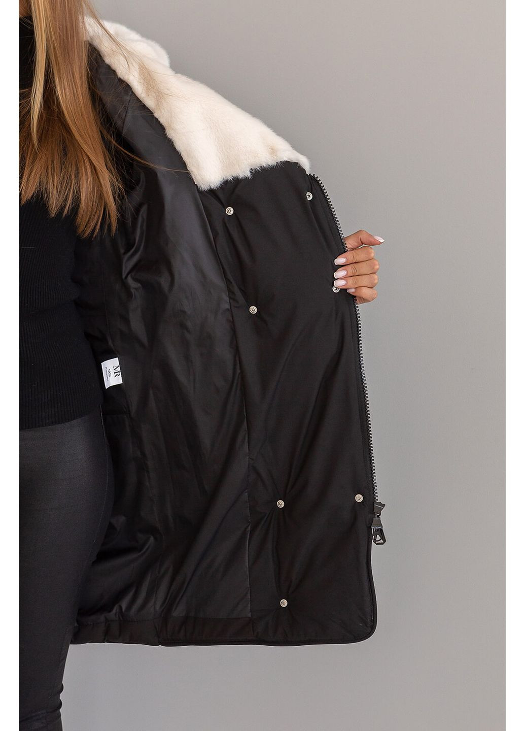 Черная зимняя зимня куртка фрея MioRichi