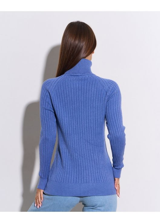 Світло-синій демісезонний кашеміровий гольф у рубчик Magnet