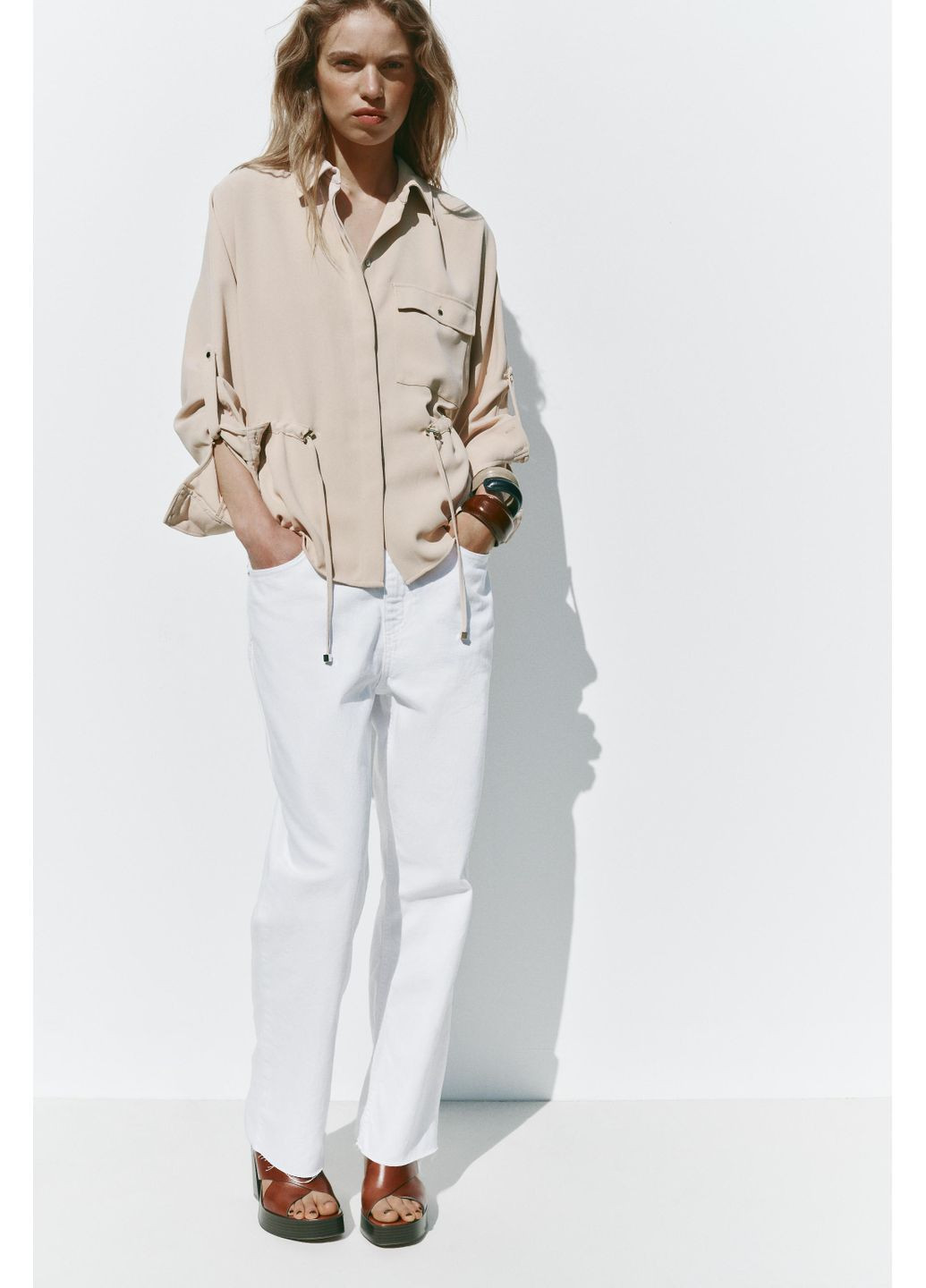 Крепова сорочка-сафарі Zara (356675489)