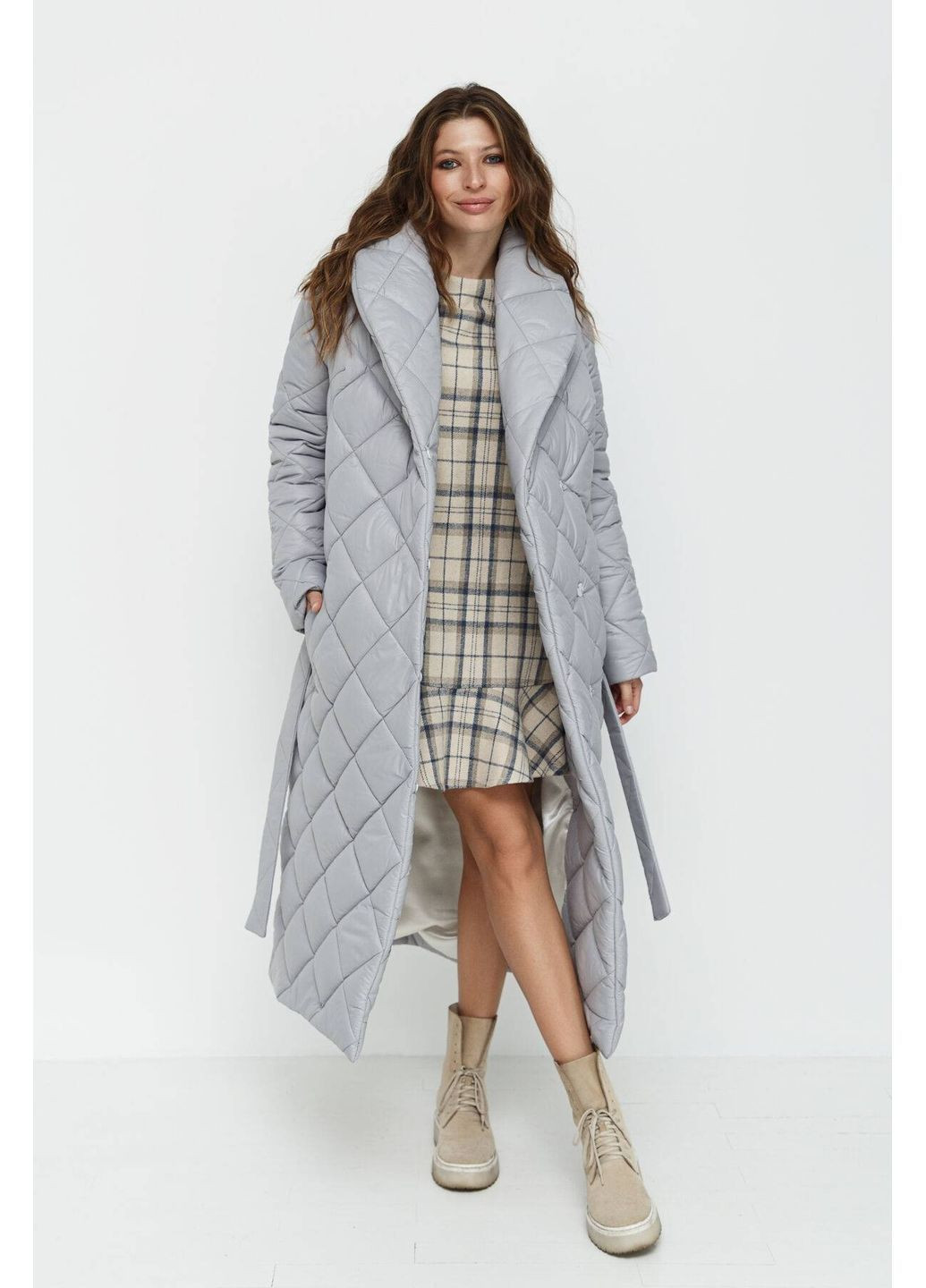 Сіре зимнє Пальто зимове, колір Сірий Nenka