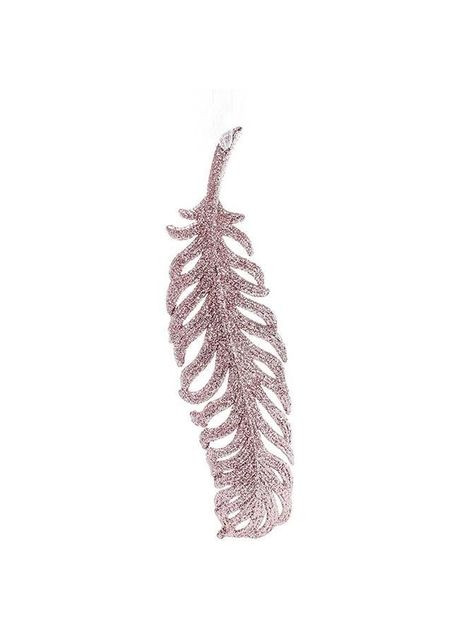 Новогодняя подвеска Перья розовая 11341 Flora (360639781)