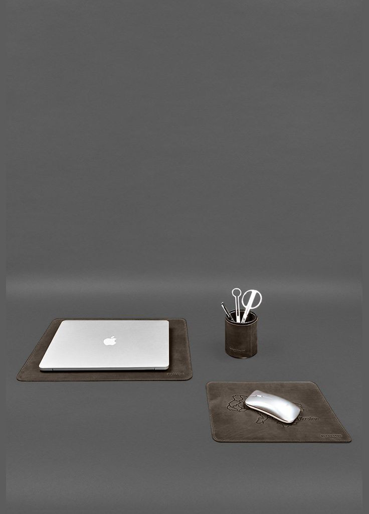 Настільний набір із натуральної шкіри 5.0 з мапою України Темно-коричневий Crazy Horse (A-028354) BlankNote (330144508)