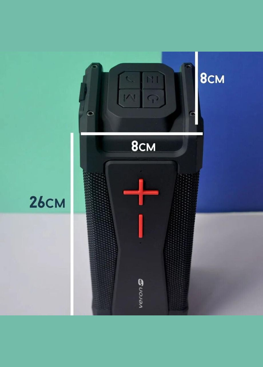 Портативна бездротова колонка Bluetooth BR-BS6 TWS Speaker 4000 mAh Black Veron (311951668)