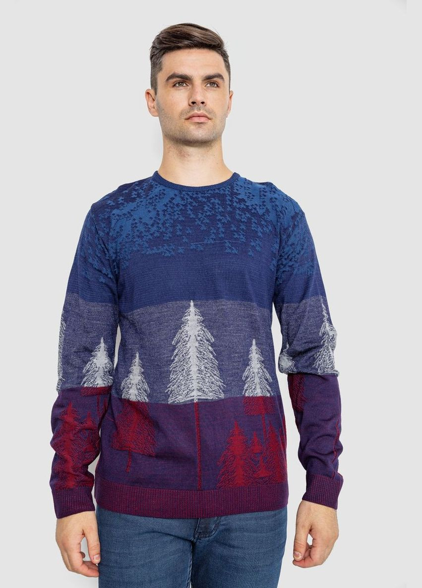 Синій зимовий светр чоловічий повсякденний Ager 247R6138