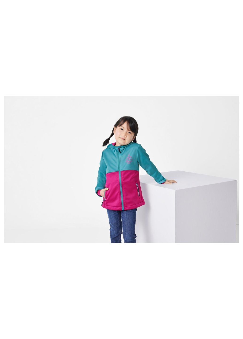 Комбинированная демисезонная куртка softshell (софтшел) водоотталкивающая и ветрозащитная для девочки bionic-finish® eco 479949 Lupilu