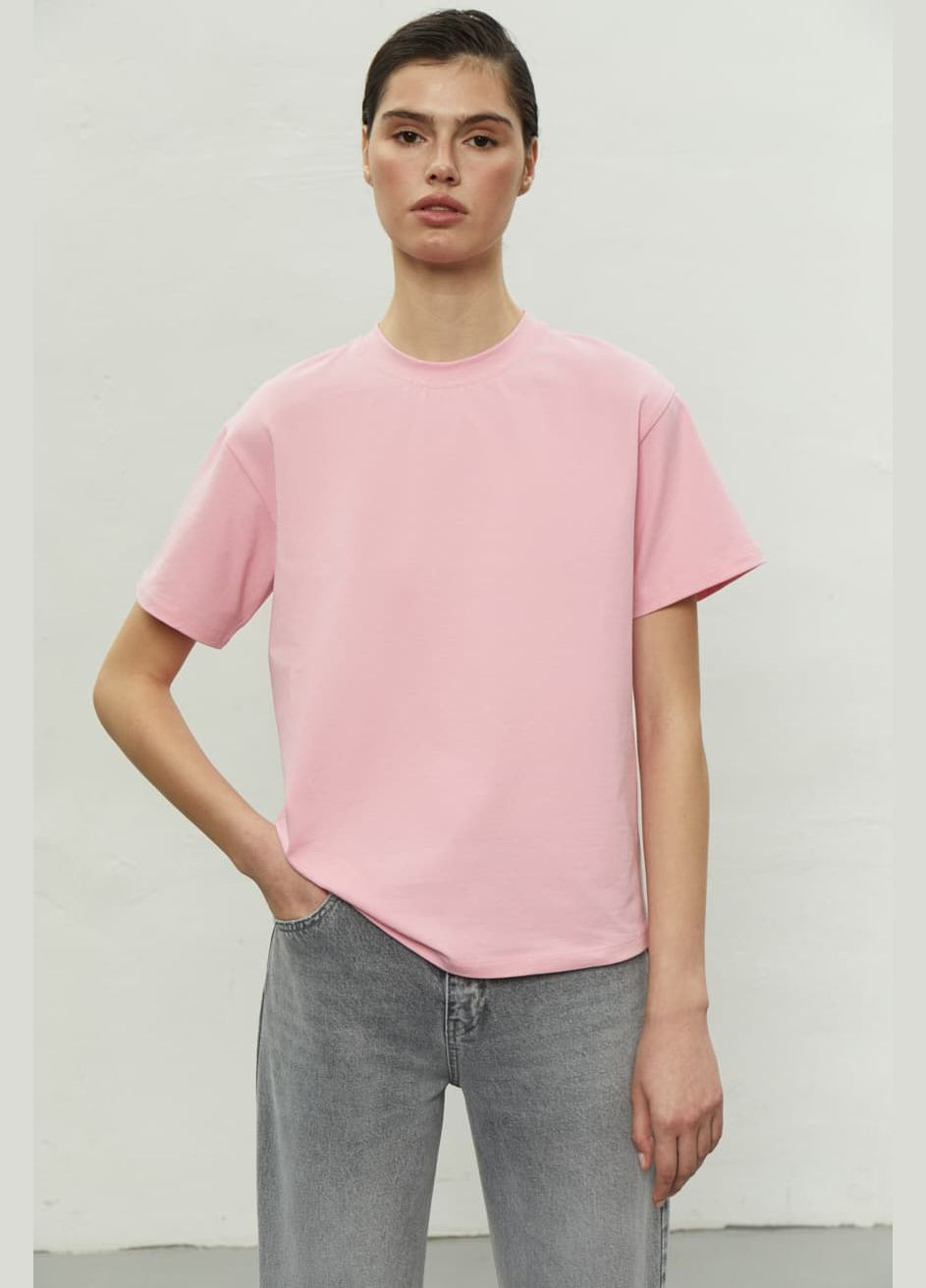 Рожева літня футболка oversize 1005-22 Papaya