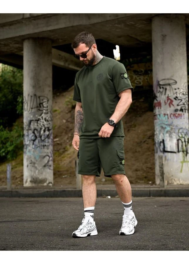 Летний комплект SI LINER олива РГ6174 Stone Island (395614404)