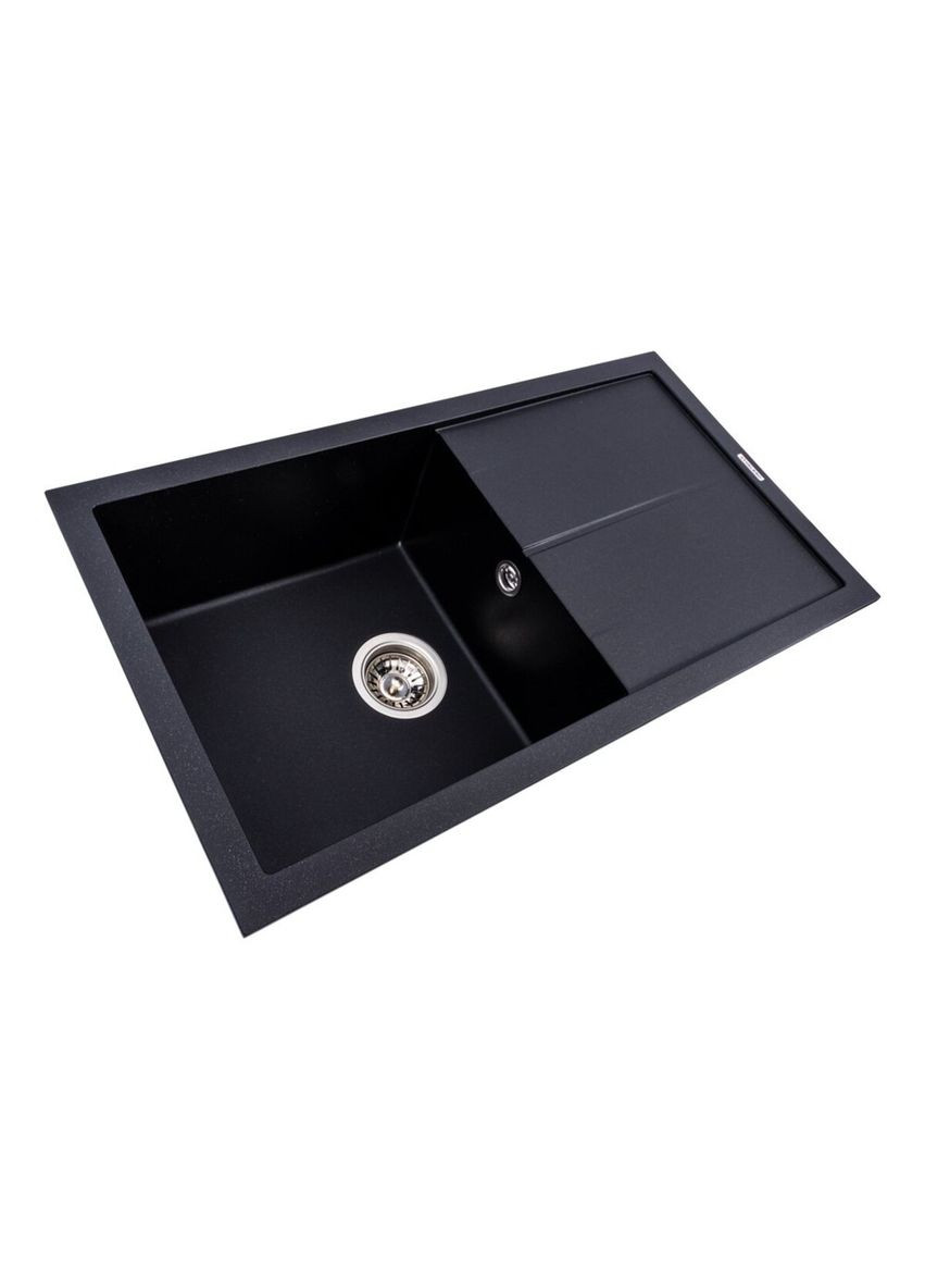 Гранитная мойка для кухни SOLID 7843 матовая Черный металлик Valeso (336934430)