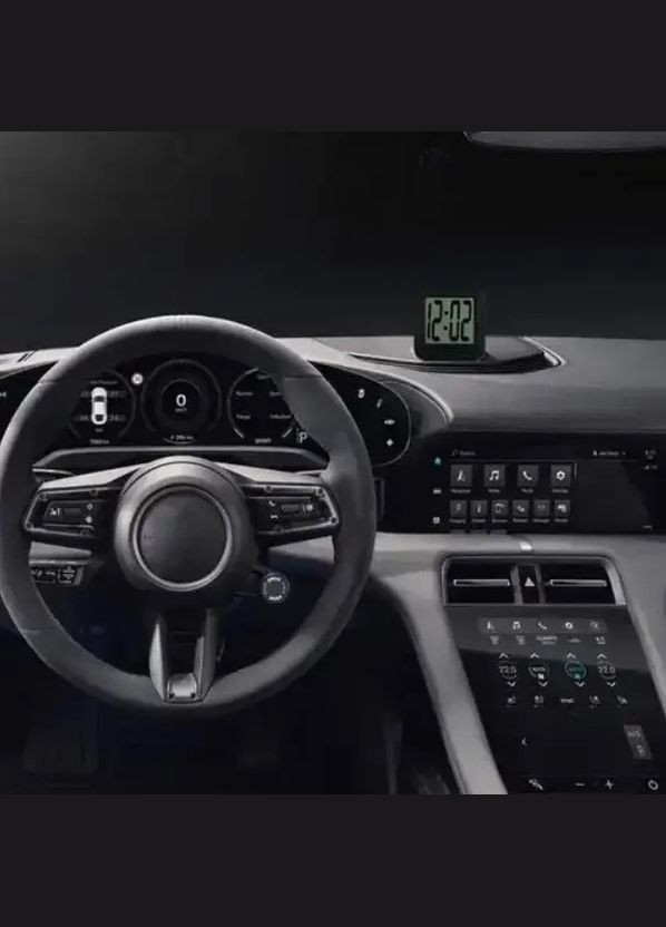 Настольные электронные часы на батарейках KD-1826 цифровые часы в авто с магнитом Черный Kadio (323000725)