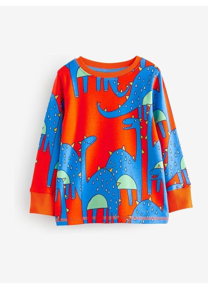 Червона всесезон піжама з динозаврами реглан + брюки Next Trend