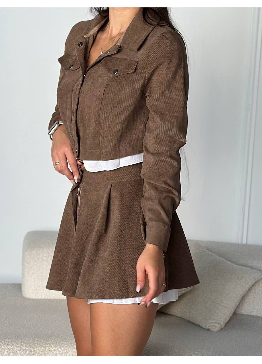 Стильний костюм зі спідницею-шортами More_bboutique (353689401)