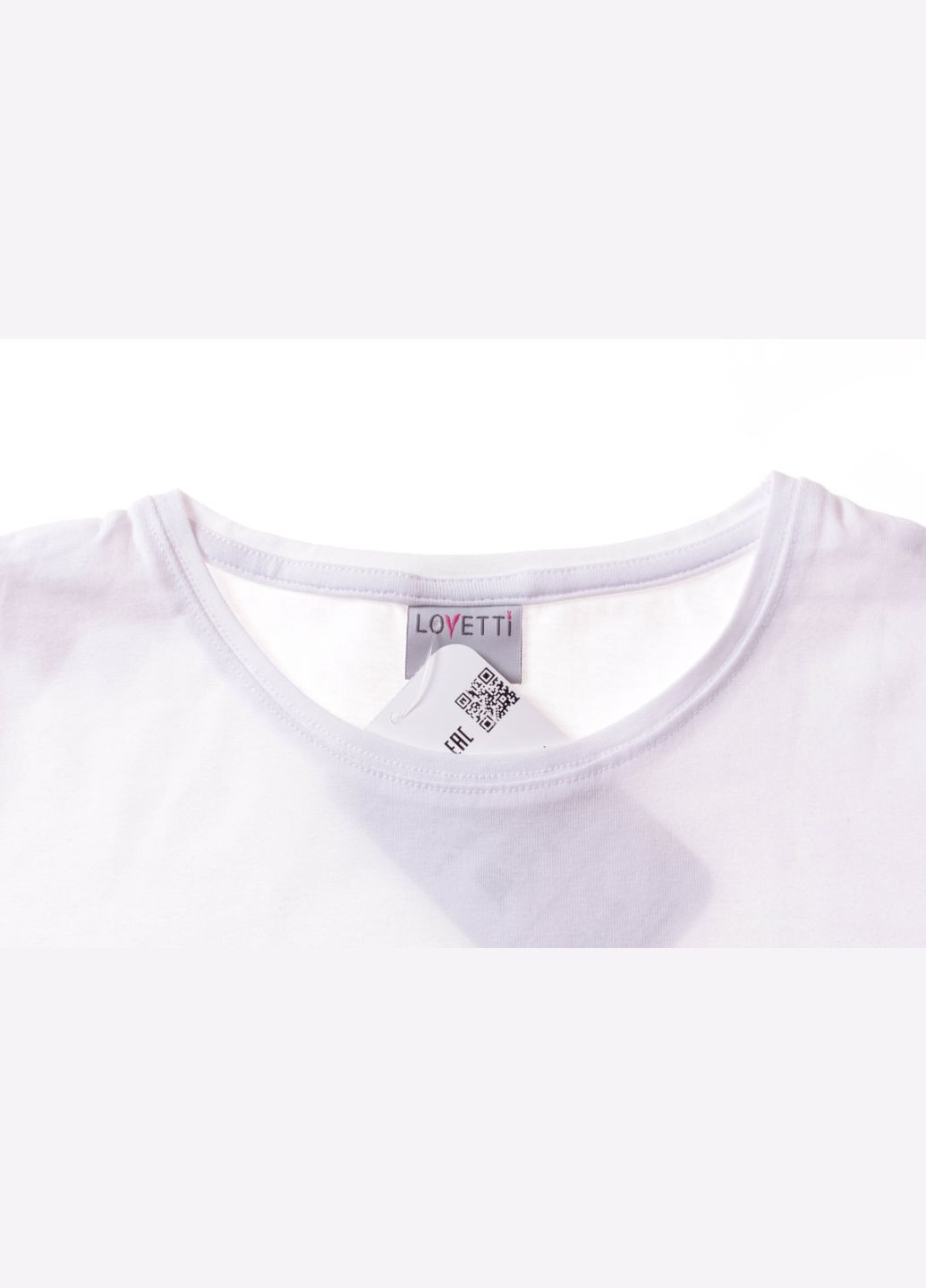 Футболка З Довгим Рукавом 1007 Білий Lovetti (306714552)