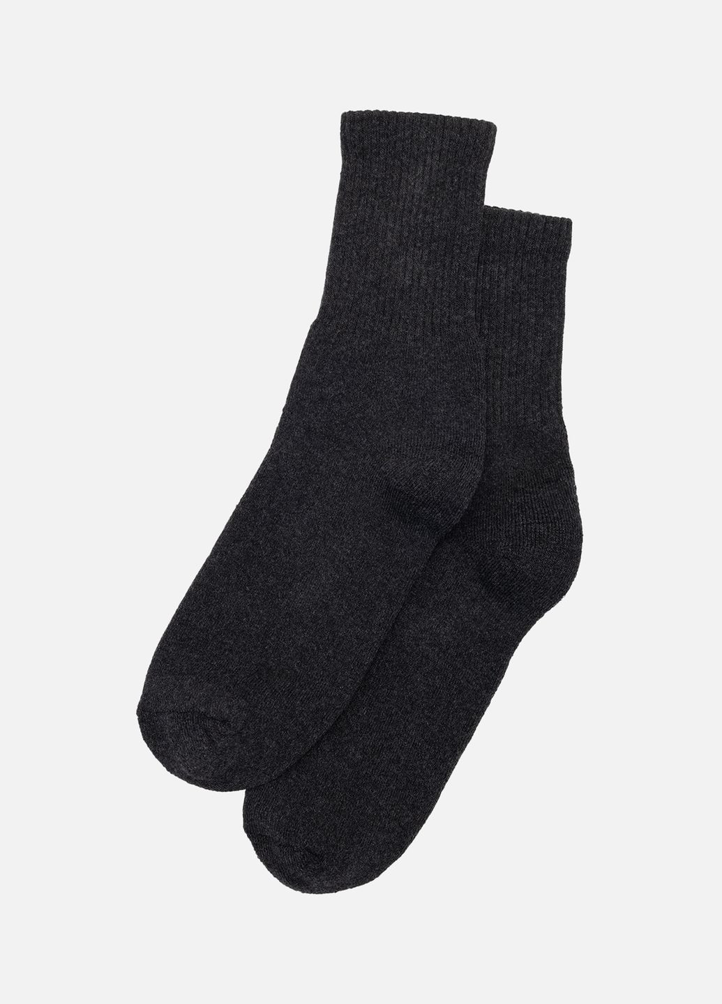 Тёмно-серые женские высокие носки цвет темно-серый cb-00265157 Yuki (314909687)