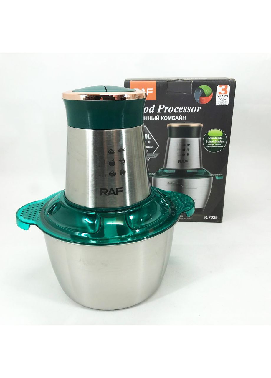 Кухонний комбайн R.7029 електричний блендер м'ясорубка подрібнювач 1000 Вт 2л, Потужний блендер RAF (361667502)