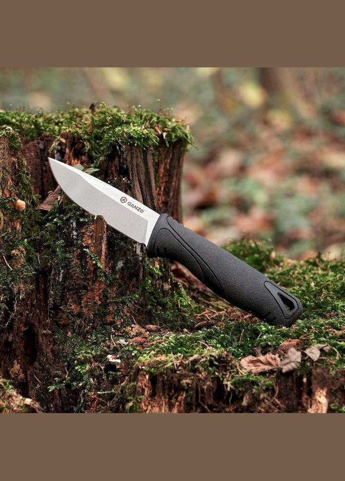 Нож с ножнами черный G807BK Ganzo (317307140)