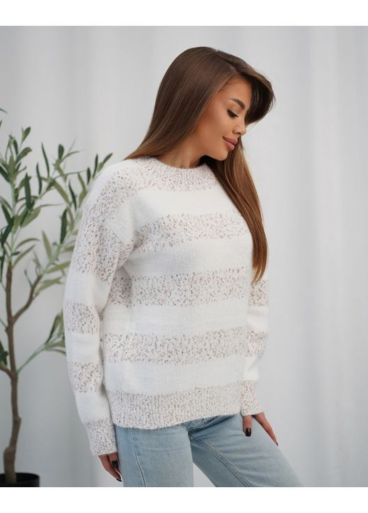 Светло-бежевый зимний кашемировый джемпер в полоску джемпер Magnet