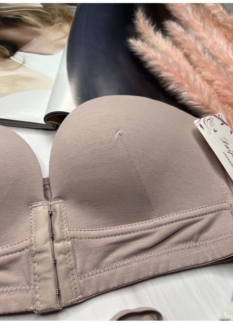 Пудровый топ топ бандо хлопковый No Brand без косточек хлопок, спандекс